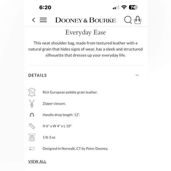 Dooney & Bourke Pebble Grain Small Hobo Taupe. EUC - Picture 9 of 11